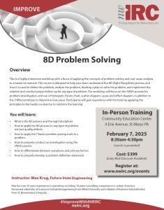 Image for flyer for NWIRC's 8D Problem Solving training